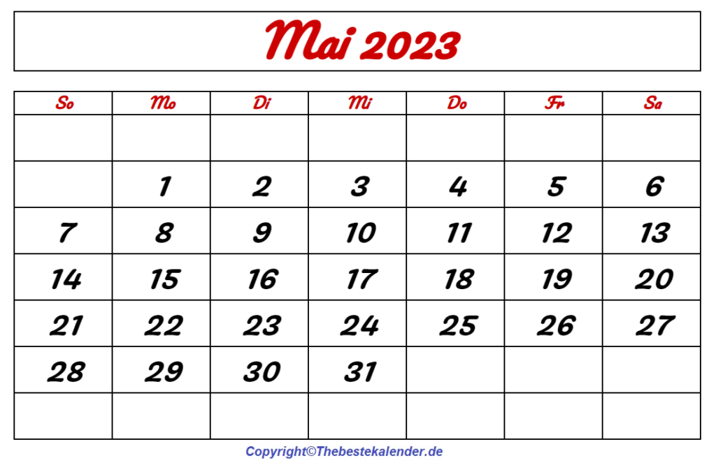 Mai 2023 Feiertags Kalender The Beste Kalender