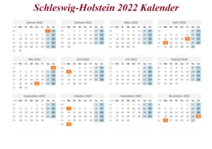 Schleswig-Holstein 2022 Kalender Zum Ausdrucken