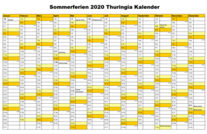 Wann Sind Die Sommerferien Thuringia 2020?