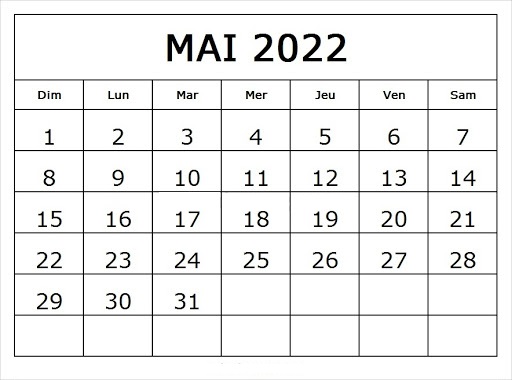 Mai Kalender 2022