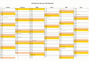 Winterferien Bavaria 2026 Kalender