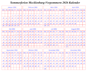 Feiertagen 2026 Mecklenburg-Vorpommern Kalender